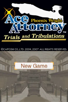 Phoenix Wright - Ace Attorney - Trials and Tribulations (USA) screen shot title